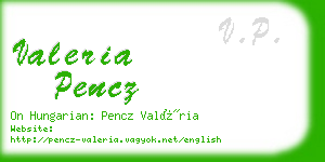 valeria pencz business card